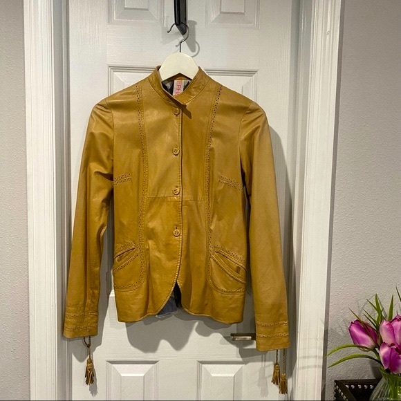 Stephen Butter Soft 100% Vera Pelle Tan Thin Leather Made in Italy (Size S)🌹 - Picture 4 of 16